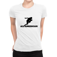 All American Football Running Back Ladies Fitted T-shirt | Artistshot