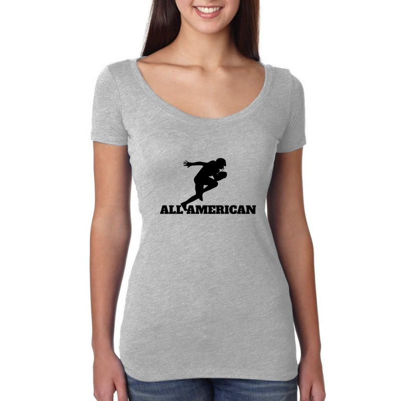 All American Football Running Back Women's Triblend Scoop T-shirt by LyndiaToma | Artistshot