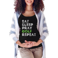 Funny Golf Preacher Pastor Eat Sleep Pray Golf Repeat Maternity Scoop Neck T-shirt | Artistshot