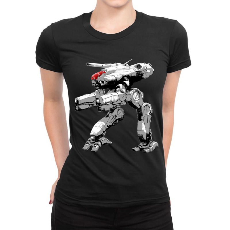 The War Between Military Means In 31st Century Battletech Game Maraude Ladies Fitted T-Shirt by cm-arts | Artistshot