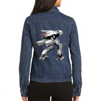 The War Between Military Means In 31st Century Battletech Game Maraude Ladies Denim Jacket | Artistshot