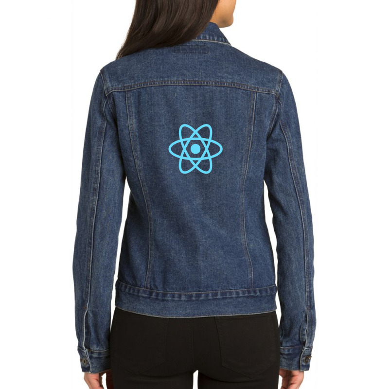 Reactjs Reactjs Official Javascript Framework T Ladies Denim Jacket by cm-arts | Artistshot