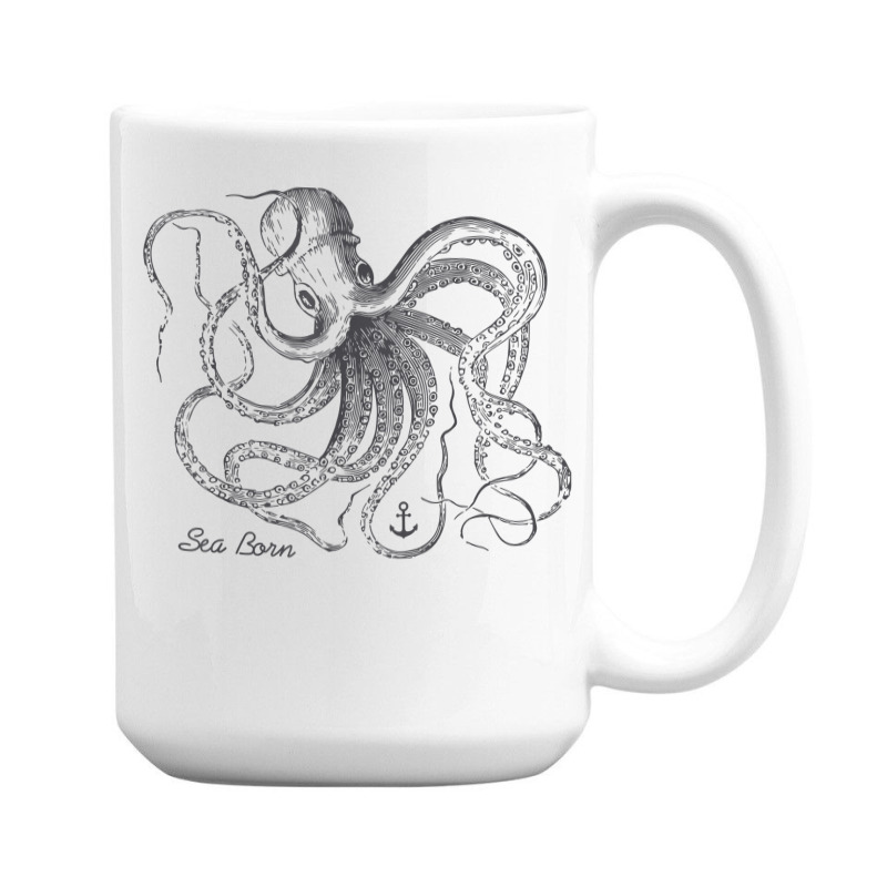 Vintage Black Octopus Marine Biologist Ocean Sea Life 5 15 Oz Coffee Mug | Artistshot