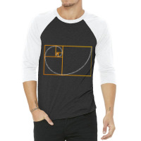 Golden Ratio Fibonacci Spiral Arc Perfect Geometry 3/4 Sleeve Shirt | Artistshot