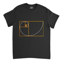 Golden Ratio Fibonacci Spiral Arc Perfect Geometry Classic T-shirt | Artistshot