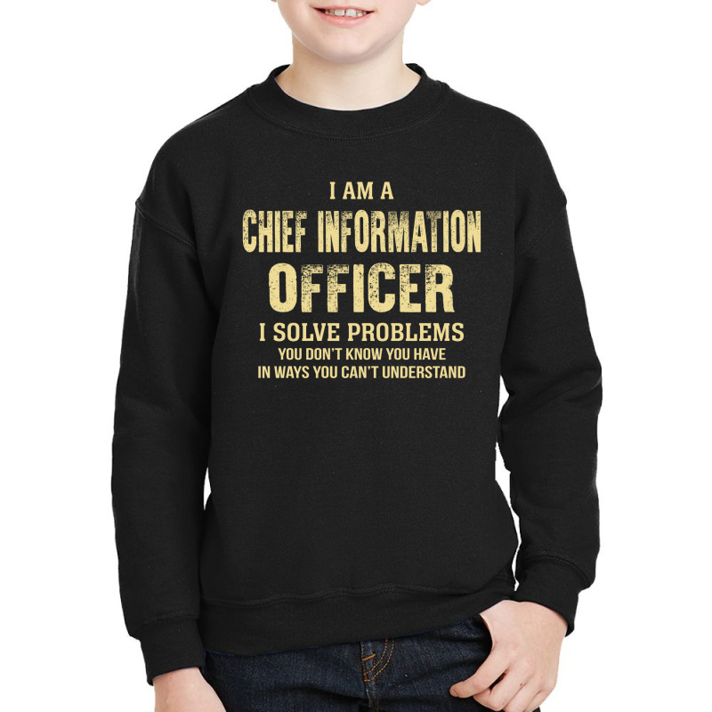 I Am Achief Information Officer I Solve Problems You Don't Know You Ha Youth Sweatshirt by thanchashop | Artistshot