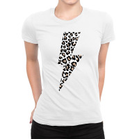 Leopard Lightning Bolt Cheetah Animal Print Sweatshirt Ladies Fitted T-shirt | Artistshot