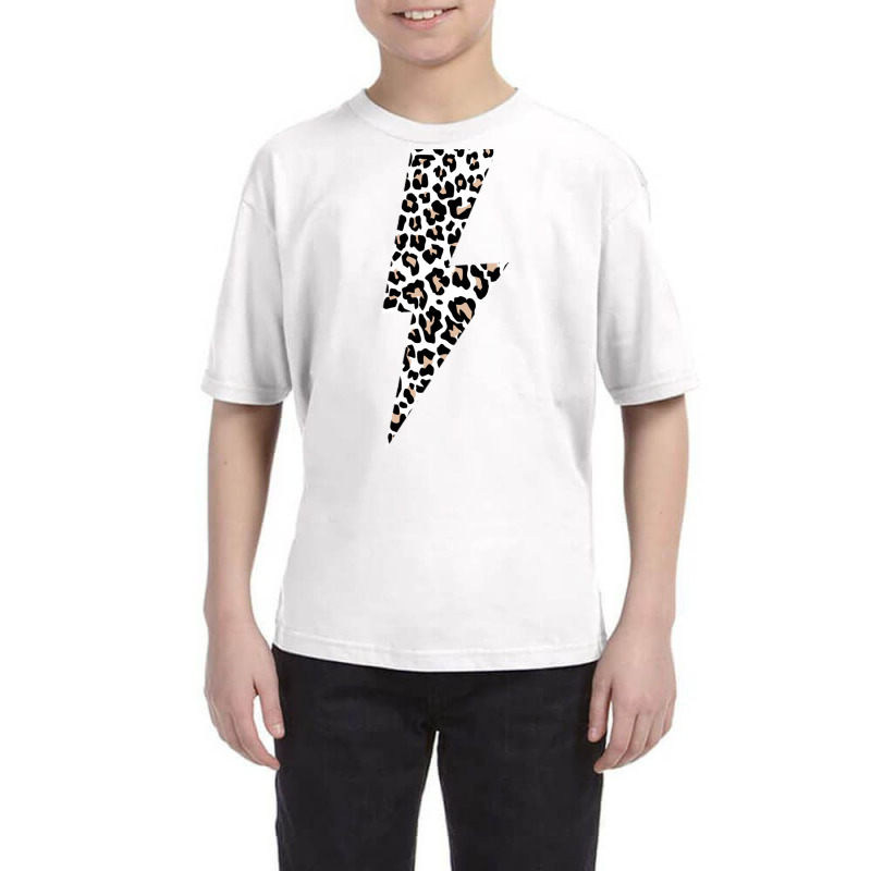 Leopard Lightning Bolt Cheetah Animal Print Sweatshirt Youth Tee by cm-arts | Artistshot