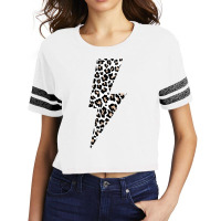 Leopard Lightning Bolt Cheetah Animal Print Sweatshirt Scorecard Crop Tee | Artistshot