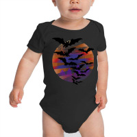 Vampire Bats T  Shirt Halloween Vampire Bats Moonlight Night Creepy Tr Baby Bodysuit | Artistshot