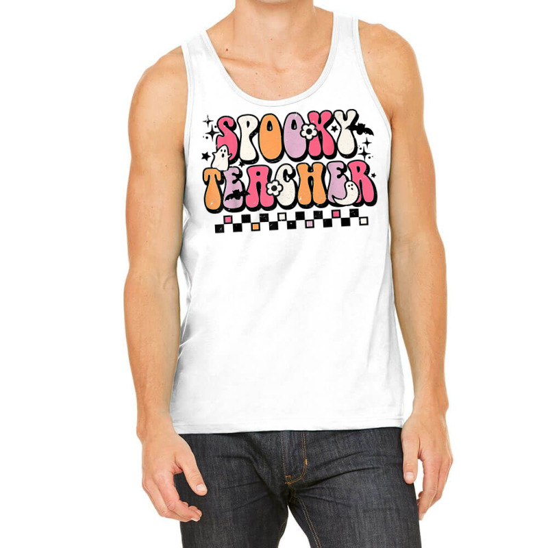 Funny Spooky Season Retro Spooky Teacher Halloween Costume T Shirt Tank Top by naeqozhuhaso | Artistshot