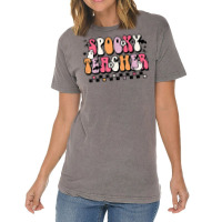 Funny Spooky Season Retro Spooky Teacher Halloween Costume T Shirt Vintage T-shirt | Artistshot