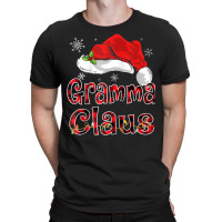 Gramma Claus Christmas Hat Red Plaid Family Group Matching Raglan Base T-shirt | Artistshot