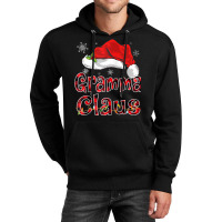 Gramma Claus Christmas Hat Red Plaid Family Group Matching Raglan Base Unisex Hoodie | Artistshot