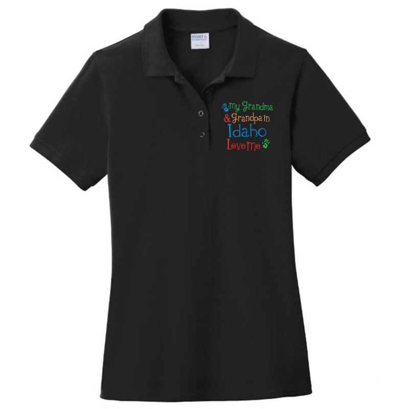 Kids Idaho Grandma And Grandpa Love Me Ladies Polo Shirt by Adcock Salmon | Artistshot