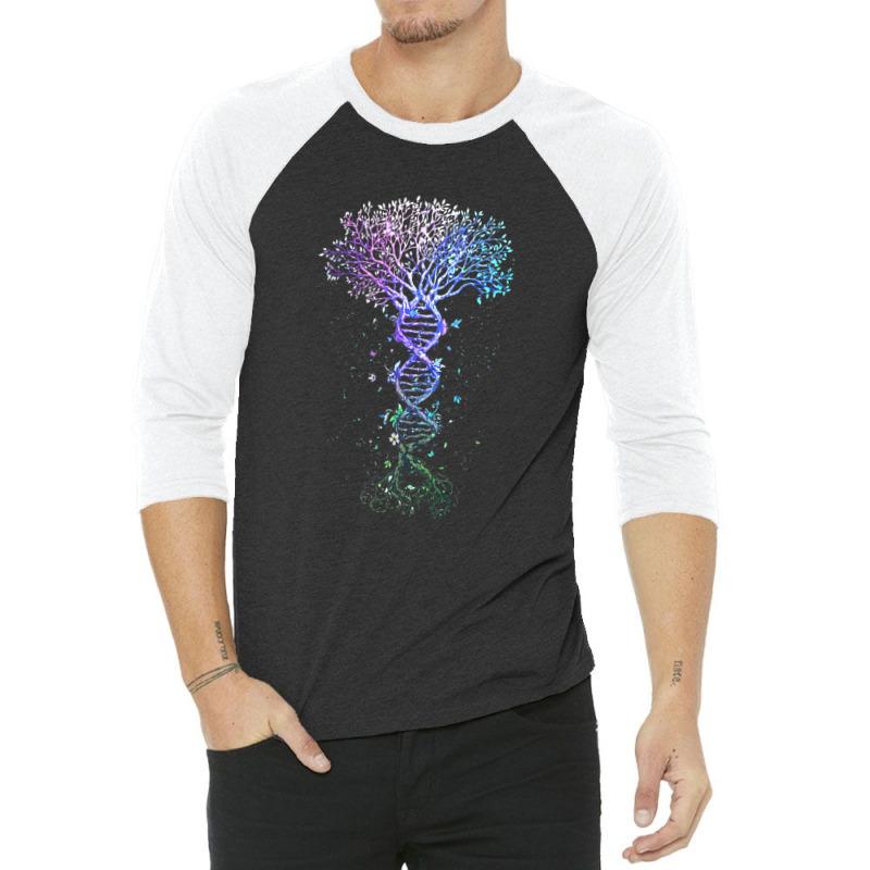 Dna Tree Life Earth Genetics Biologist Science Gift Tank Top 3/4 Sleeve Shirt by cm-arts | Artistshot