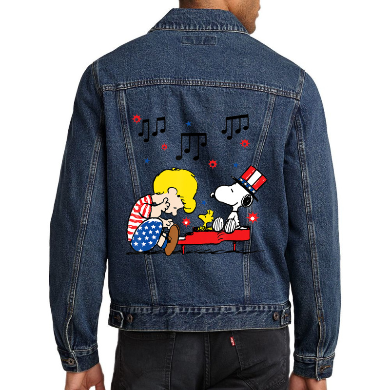 Peanuts Americana Men Denim Jacket | Artistshot