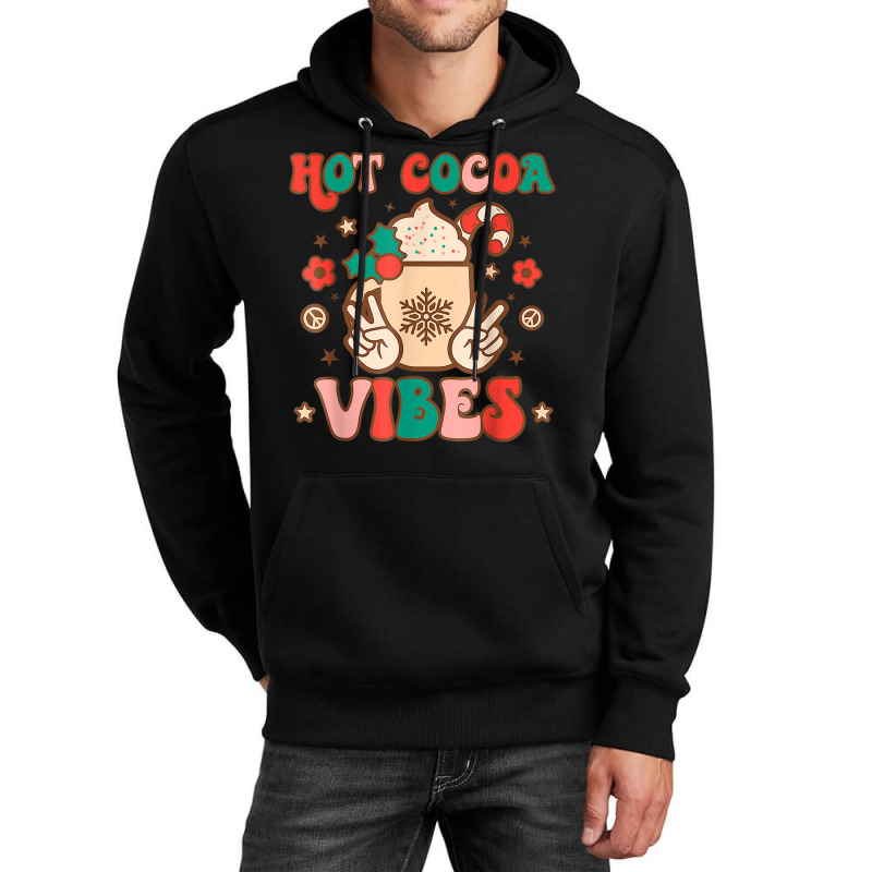 Groovy Hot Cocoa Vibes Hippie Xmas Merry Christmas Pajamas T Shirt Unisex Hoodie by naeqozhuhaso | Artistshot