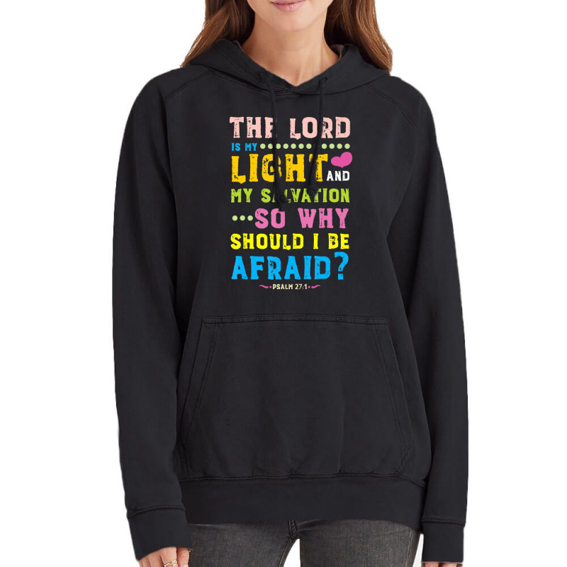 Psalm 27 1 Bible Cute Scripture Quote Kids Christian Vintage Hoodie by Min01 | Artistshot