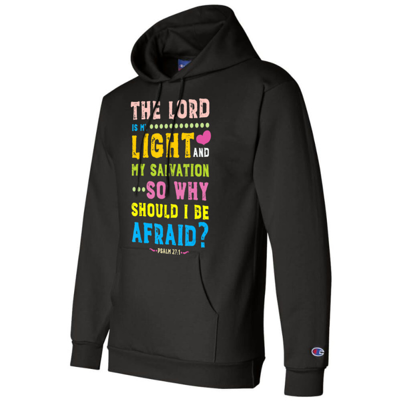 Psalm 27 1 Bible Cute Scripture Quote Kids Christian Champion Hoodie by Min01 | Artistshot