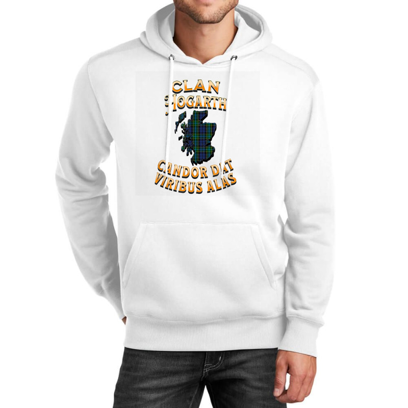 Hogarth Scottish Clan Motto And Tartan T Shirt Unisex Hoodie by cm-arts | Artistshot