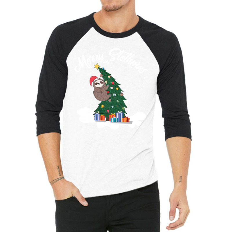 Sloths Merry Christmas 3/4 Sleeve Shirt | Artistshot