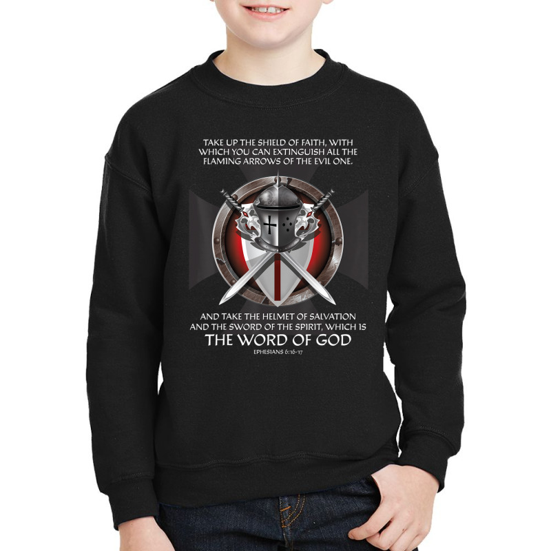 Armor Of God Men Women Kids Christian Bible Verse Youth Sweatshirt | Artistshot