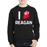 I Love Reagan Girlfriend Human Heart Cute Birthday Family T Shirt Youth Sweatshirt | Artistshot