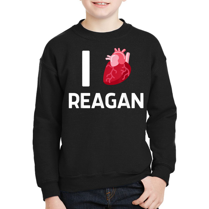 I Love Reagan Girlfriend Human Heart Cute Birthday Family T Shirt Youth Sweatshirt by leiseyxlmorit | Artistshot