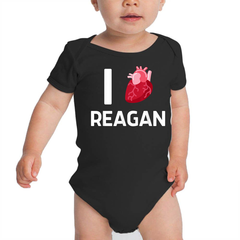 I Love Reagan Girlfriend Human Heart Cute Birthday Family T Shirt Baby Bodysuit by leiseyxlmorit | Artistshot