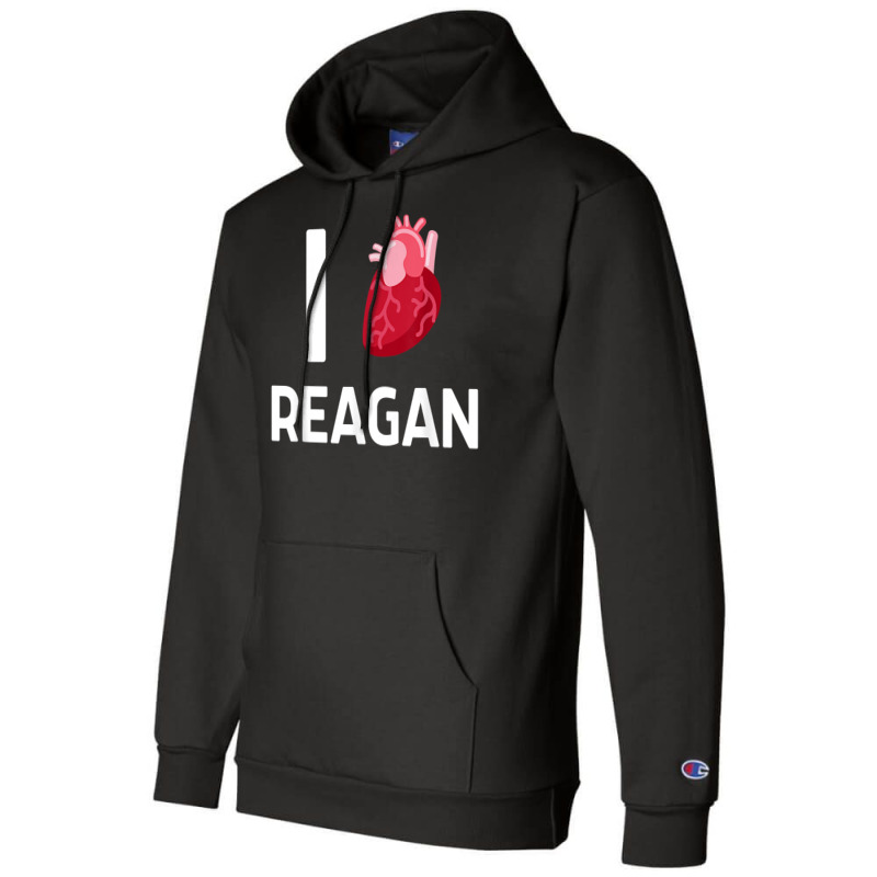 I Love Reagan Girlfriend Human Heart Cute Birthday Family T Shirt Champion Hoodie by leiseyxlmorit | Artistshot