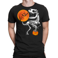 Halloween Dinosaur T Rex Skeleton Scary Boys Kids Teens T Shirt T-shirt | Artistshot