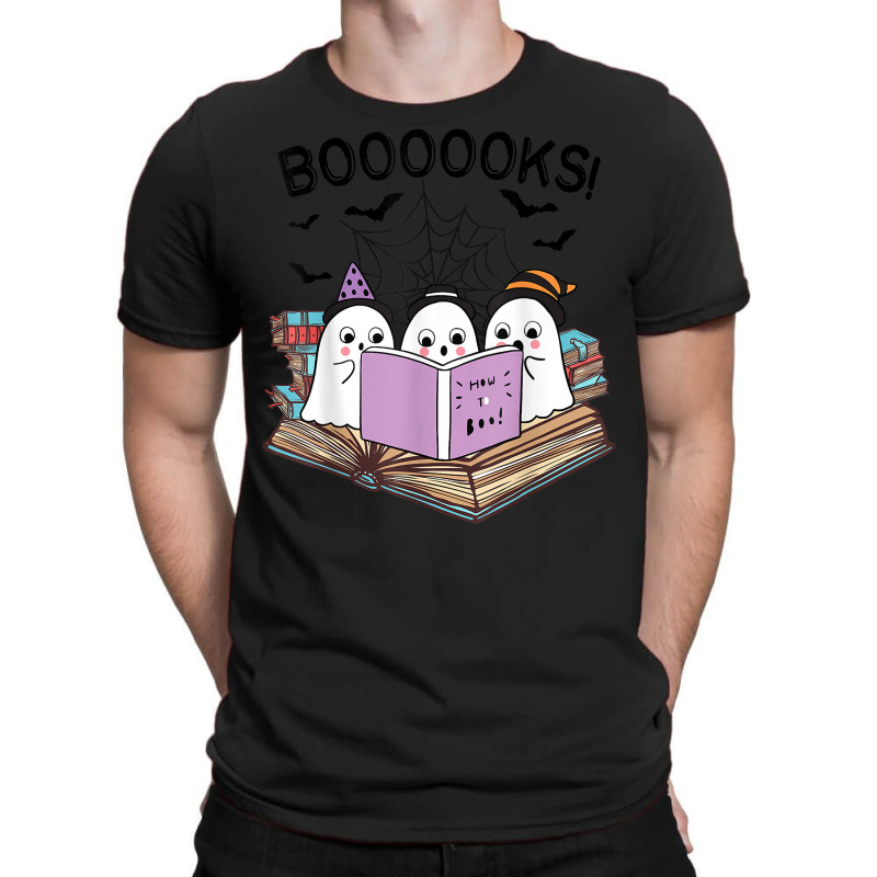 Cute Ghost Book Worm Nerd Boooks Halloween Party Costume T Shirt Copy T-shirt | Artistshot