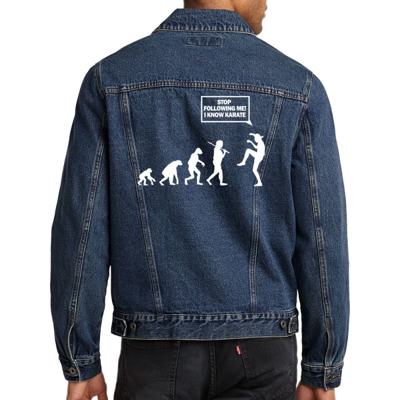 Funny T Shirt Of Karate Evolution Men Denim Jacket by Erryshop | Artistshot