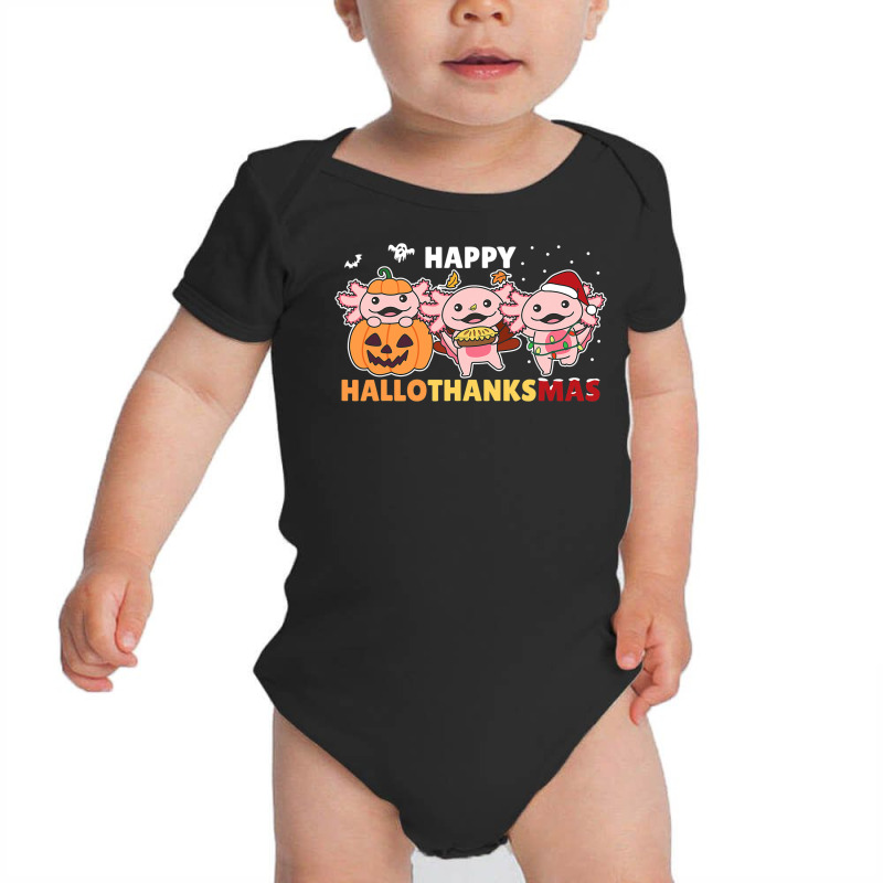 Axolotl Christmas Halloween Costume Happy Hallothanksmas Baby Bodysuit | Artistshot