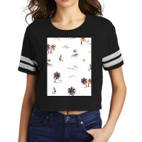 Beautiful Hand Drawn Summer Island Vacation Mood Paradise Seamless Pat Scorecard Crop Tee | Artistshot