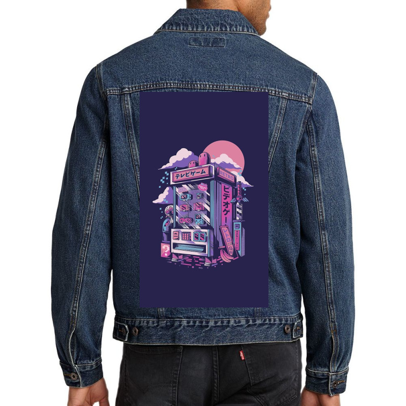 Retro Gaming Machine Men Denim Jacket | Artistshot