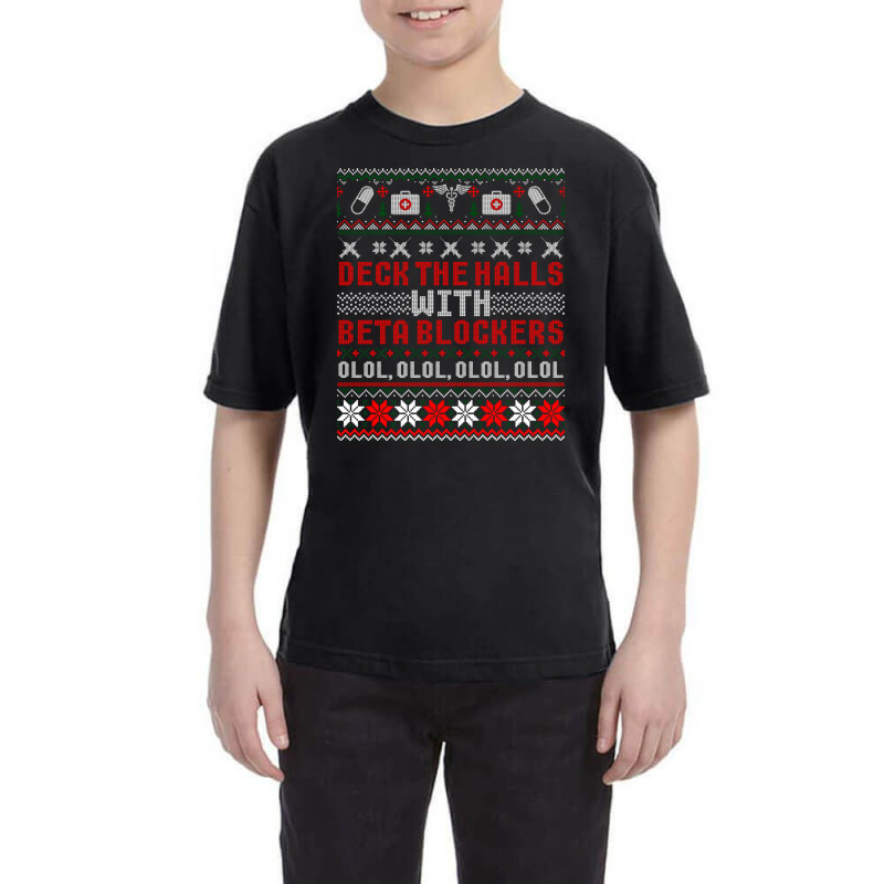 Deck The Halls Beta Blockers Nurse Christmas Ugly Sweater Youth Tee by cm-arts | Artistshot