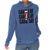 Vintage Game Day Football Lightning Bolt Funny Team Sport T Shirt Lightweight Hoodie | Artistshot