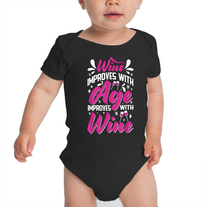 Wine Improves With Age – Winemaker Wine Lovers Wine Making T Shirt Baby Bodysuit | Artistshot