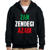 Free Iran  Zan Zendegi Azadi  Persian Heart Love Quote Sweatshirt Youth Zipper Hoodie | Artistshot