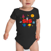 Sister Outer Space Ufo Alien Galaxies Birthday Party Baby Bodysuit | Artistshot