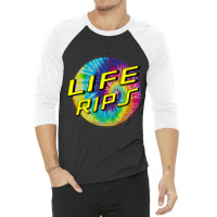 Life Rips Chris D_elia Congratulations Podcast Tie Dye Color Way 3/4 Sleeve Shirt | Artistshot