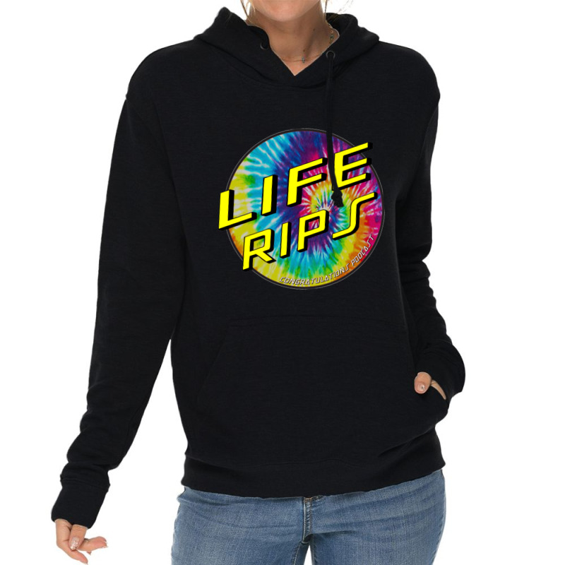 Life Rips Chris D_elia Congratulations Podcast Tie Dye Color Way Lightweight Hoodie | Artistshot