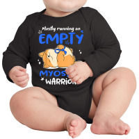 Mostly Running On Empty Myositis Warrior T Shirt Long Sleeve Baby Bodysuit | Artistshot