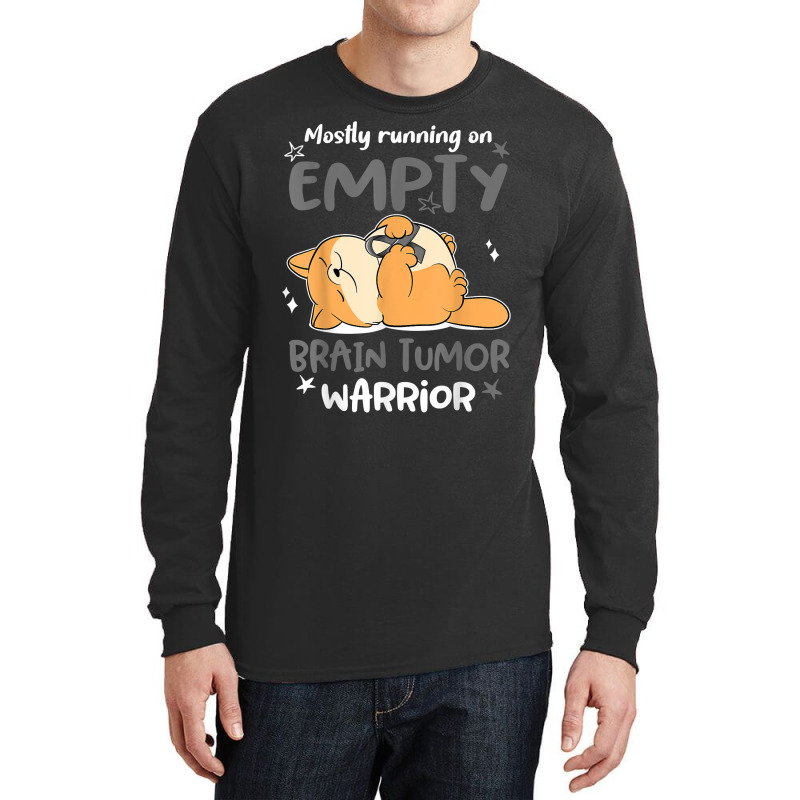 Mostly Running On Empty Brain Tumor Warrior T Shirt Long Sleeve Shirts by cm-arts | Artistshot