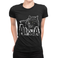 Dominant Predator Alpha Scary Wolf Face Tank Top Ladies Fitted T-shirt | Artistshot