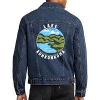 Lake Ronkonkoma New York Ny Badge Souvenir Vacation T Shirt Men Denim Jacket | Artistshot