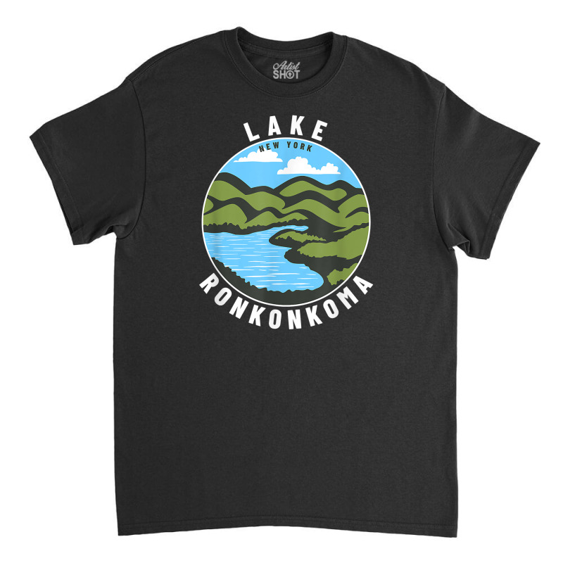 Lake Ronkonkoma New York Ny Badge Souvenir Vacation T Shirt Classic T-shirt by alyshasur9x | Artistshot