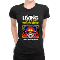 Eyes Closed Ladies Fitted T-shirt | Artistshot